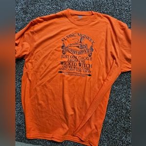 Halloween Orange And Black Witch Tshirt- Plus Size 4X Casual Graphic Print Tee